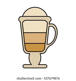 Isolated coffee glass design