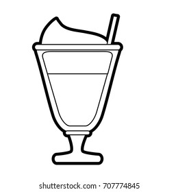 Isolated coffee glass design