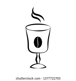 Isolated coffee glass icon. Vector illustration design