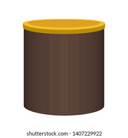 Isolated coffee gound canned container image - Vector