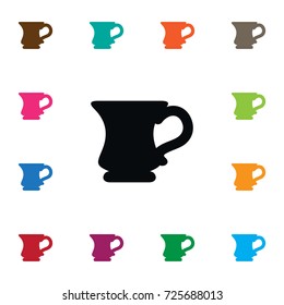 Isolated Coffee Icon. Porcelain Vector Element Can Be Used For Coffee, Cup, Porcelain Design Concept.
