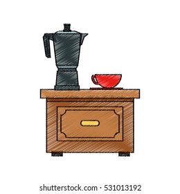 Isolated coffee kettle design