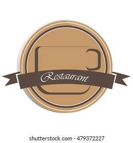 Isolated coffee label design with text, Vector illustration