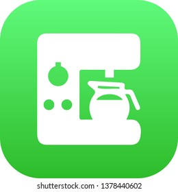 Isolated coffee maker icon symbol on clean background. Vector espresso dispenser element in trendy style.