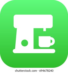 Isolated Coffee Maker Icon Symbol On Clean Background. Vector Espresso  Element In Trendy Style.