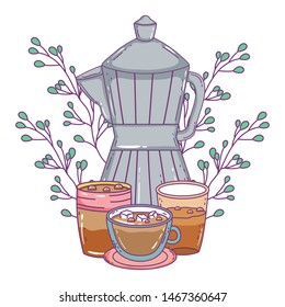 Isolated coffee maker vector design