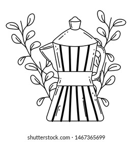 Isolated coffee maker vector design