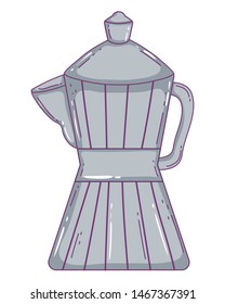 Isolated coffee maker vector design