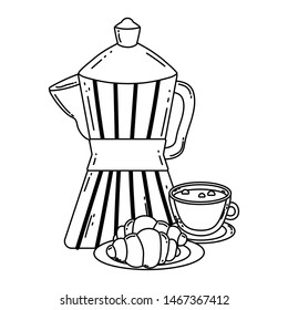Isolated coffee maker vector design