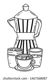 Isolated coffee maker vector design