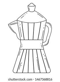Isolated coffee maker vector design