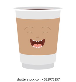 Isolated coffee mug cartoon design