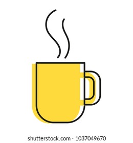 Isolated coffee mug design