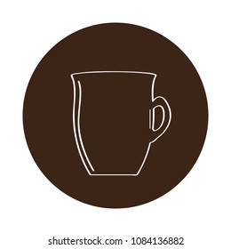 Isolated coffee mug icon on a label