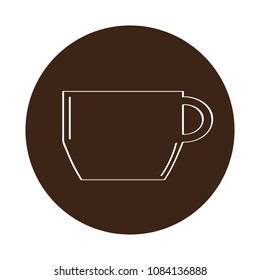 Isolated coffee mug icon on a label