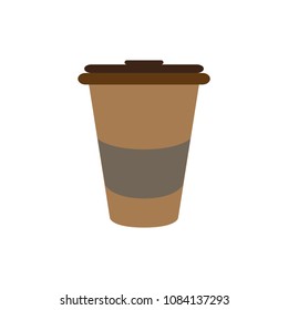 Isolated coffee plastic cup icon