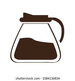 Isolated coffee pot silhouette