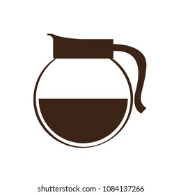 Isolated coffee pot silhouette