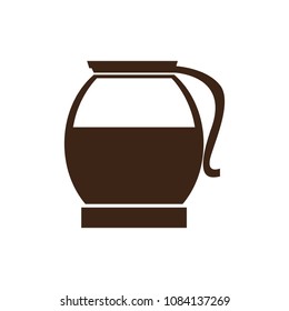 Isolated coffee pot silhouette