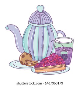 Isolated coffee pot vector design