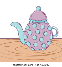 Isolated coffee pot vector design