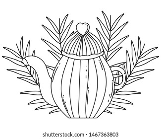 Isolated coffee pot vector design