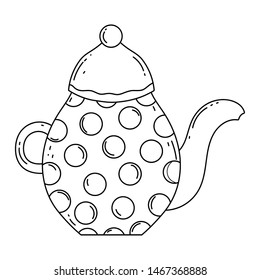 Isolated coffee pot vector design
