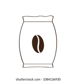 Isolated coffee sack icon
