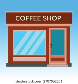 Ilustración vectorial de cafetería aislada	
