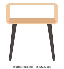 Isolated coffee table in flat style. Vector illustration.