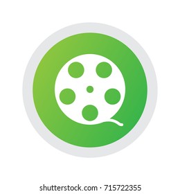 Isolated Coil Icon Symbol On Clean Background. Vector Film Reel Element In Trendy Style.