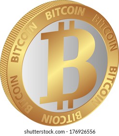 isolated coin of bitcoin - digital currency