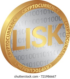 isolated coin of  cryptocurrency Lisk