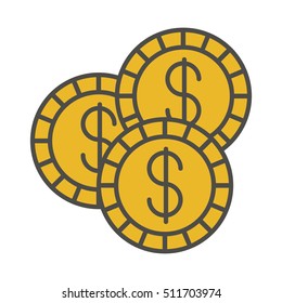 Isolated coin design