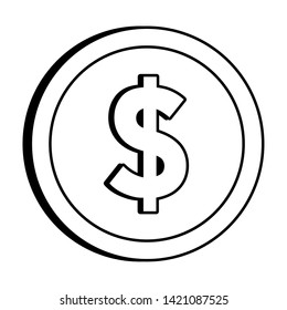 Isolated Coin design vector illustration