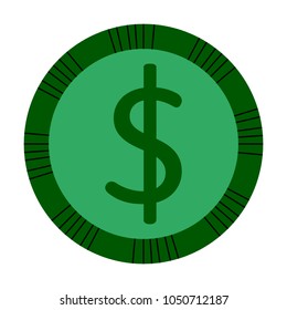 Isolated coin icon. Patrick day