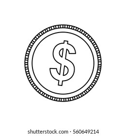 Isolated coin money icon vector illustration graphic design