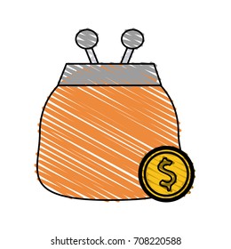 Isolated coin and purse design