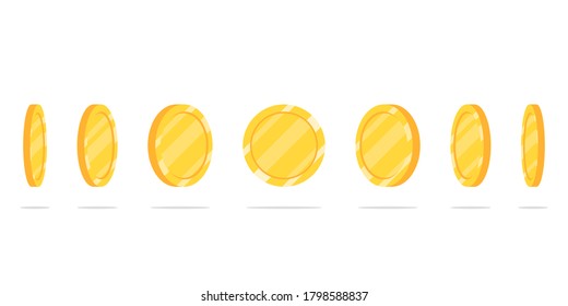 Isolated coin set vector icon symbol