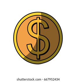 isolated coin symbol