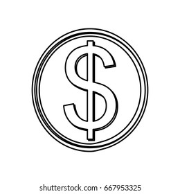 isolated coin symbol