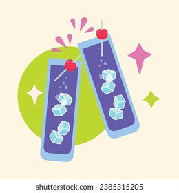 Isolated cokctail glass icon Beverage Vector
