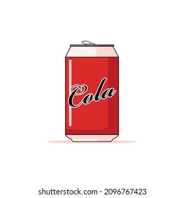 Isolated cola can drink vector graphics