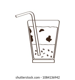 Isolated cold coffee icon