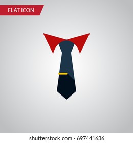 Isolated Collar Flat Icon. Tailoring Vector Element Can Be Used For Cravat, Tailoring, Collar Design Concept.