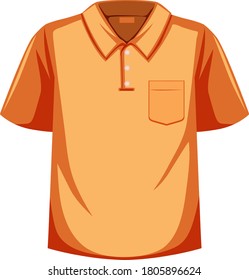 Camiseta de cuello aislado en ilustración de fondo blanco