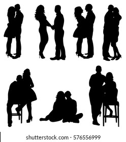 isolated collection of lovers couple man and woman