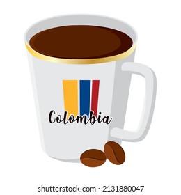 Isolated Colombian coffee cup image Vector illustration