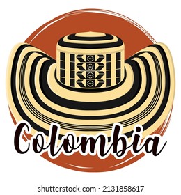 Isolated colombian traditional hat Colombia Vector illustration