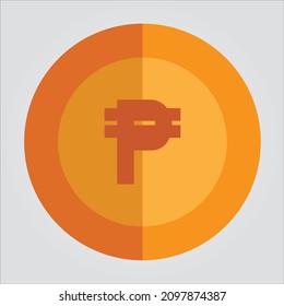 Isolated Color Currency Peso Scalable Vector Graphic